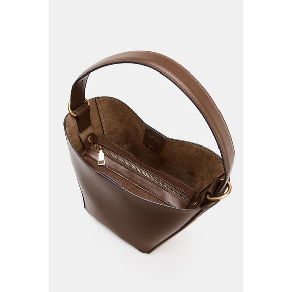 ZARA Brown Faux Leather Combination Bucket Bag - Picture 12 of 12